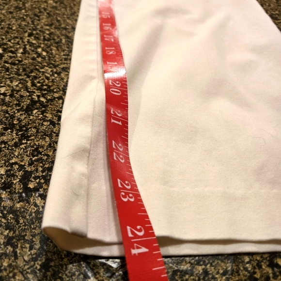 Express White Stretch Fabric Flat Front 2 Back Pockets Women size 5/6 (28 waist) - Picture 15 of 15